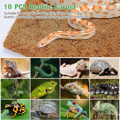 Coco Fiber Reptile Mat 10 Pack 12×12 Substrate Liner Garden Mulch Pads