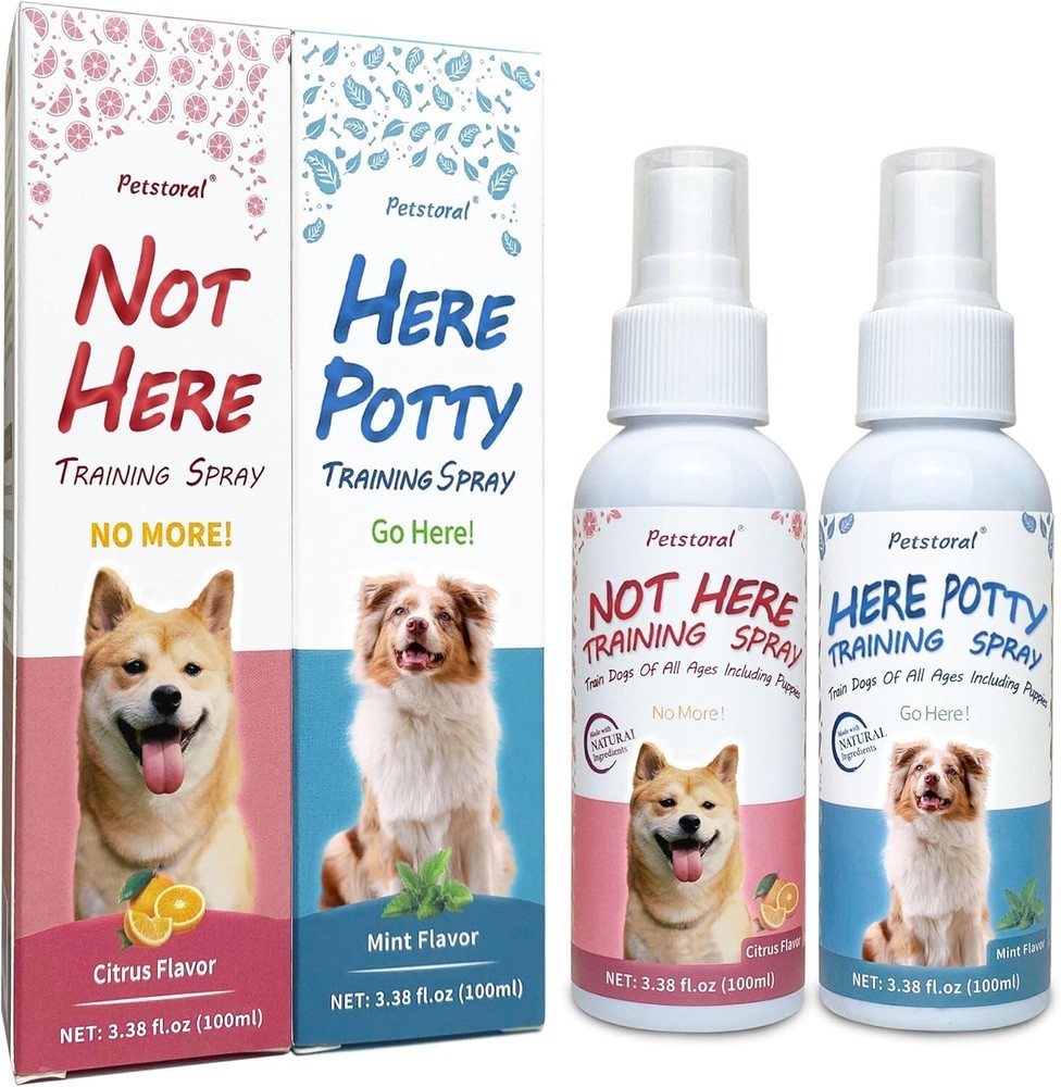 Dog Not Here & Here Potty Training Spray Kit, Puppy Essentials. Pee Here Corr…