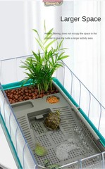 Amphibian Terrarium Tank Habitat for Pet Turtles Hermit Crabs Tortoise