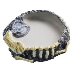 Reptile Food Water Bowl Resin Rock Reptile Feeding Dish Tortoise Feeder Food …