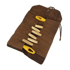 Hide & Drink, Rustic Small Tool Roll-Up Bag (10 Slots), Portable Carry-On Pou…