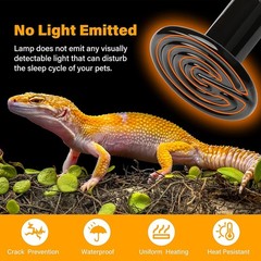 2-Pack Ceramic Heat Emitter,150W Reptile Heat Lamp Bulb for Amphibian
