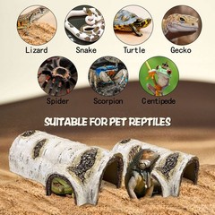 Reptile Hide Cave 9.45″ L X 4.33″ W X 3.43″ H – Naturalistic Shelter