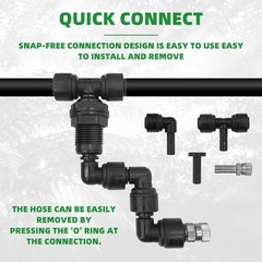 2 Pack Reptile Mister Nozzles, 1/4” Reptile Misting Nozzles, Adjustable Rept…
