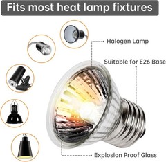 REPTI HOME Reptile Heat Lamp, UVA UVB Heat Lamp Bulbs, E26 Turtle Heat Lamp