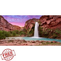 AWERT 72x24in Reptile Habitat Background Sunset Mountain