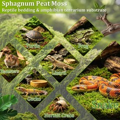 25QT Natural Sphagnum Moss Reptiles Bedding Nesting Hamster 1.3 LB Forest