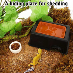 4 Pcs Humid Hide for Leopard Gecko Moist Reptile Hide Box Small Snake
