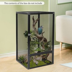 Freestanding Reptile Pet Feeding Net Box Aluminum Alloy Feeding Net Box 80cm