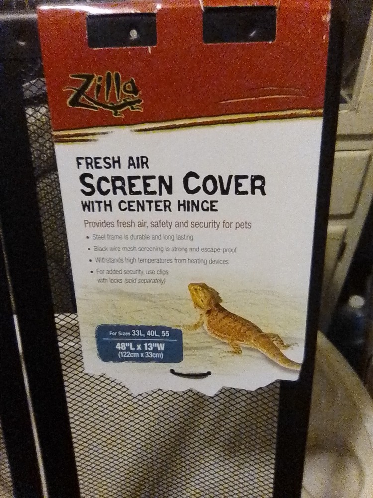 ZILLA FRESH AIR SCREEN COVER WITH CENTER HINGE – 48 X 13 IN