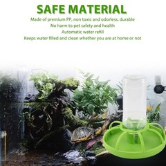 Reptile Water Bottle Turtle Automatic Feeder Waterer Dispenser with Water Bottle