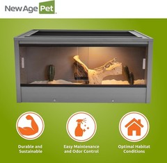New Age Pet ECOFLEX 36″ Wide Medium Reptile Habitat for Snakes Tortoises