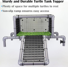 Extra Large Turtle Basking Platform, RES Basking Dock, above Tank Dry Resting Ar