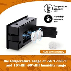 Bearded Dragon Tank Accessories, 2PCS Reptile Terrarium Thermometer and Humid…