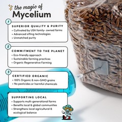Mycelium Mushroom Growing Kit (5LB Bag) I CVG Substrate (Coco Coir, Vermiculi…