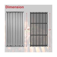 Gas Grill Replacement Kit with Emitter Plates and Cooking Grates