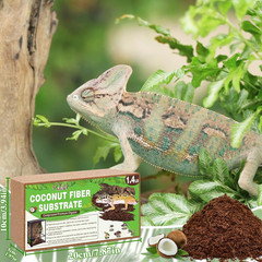 8Pack Compressed Coconut Fiber Substrate for Reptile Natural Premium Coconut Hus