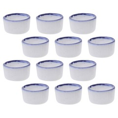12Pcs White Ceramic Tiny Water Bowls Durable Reptile Food Dishes for Spiders