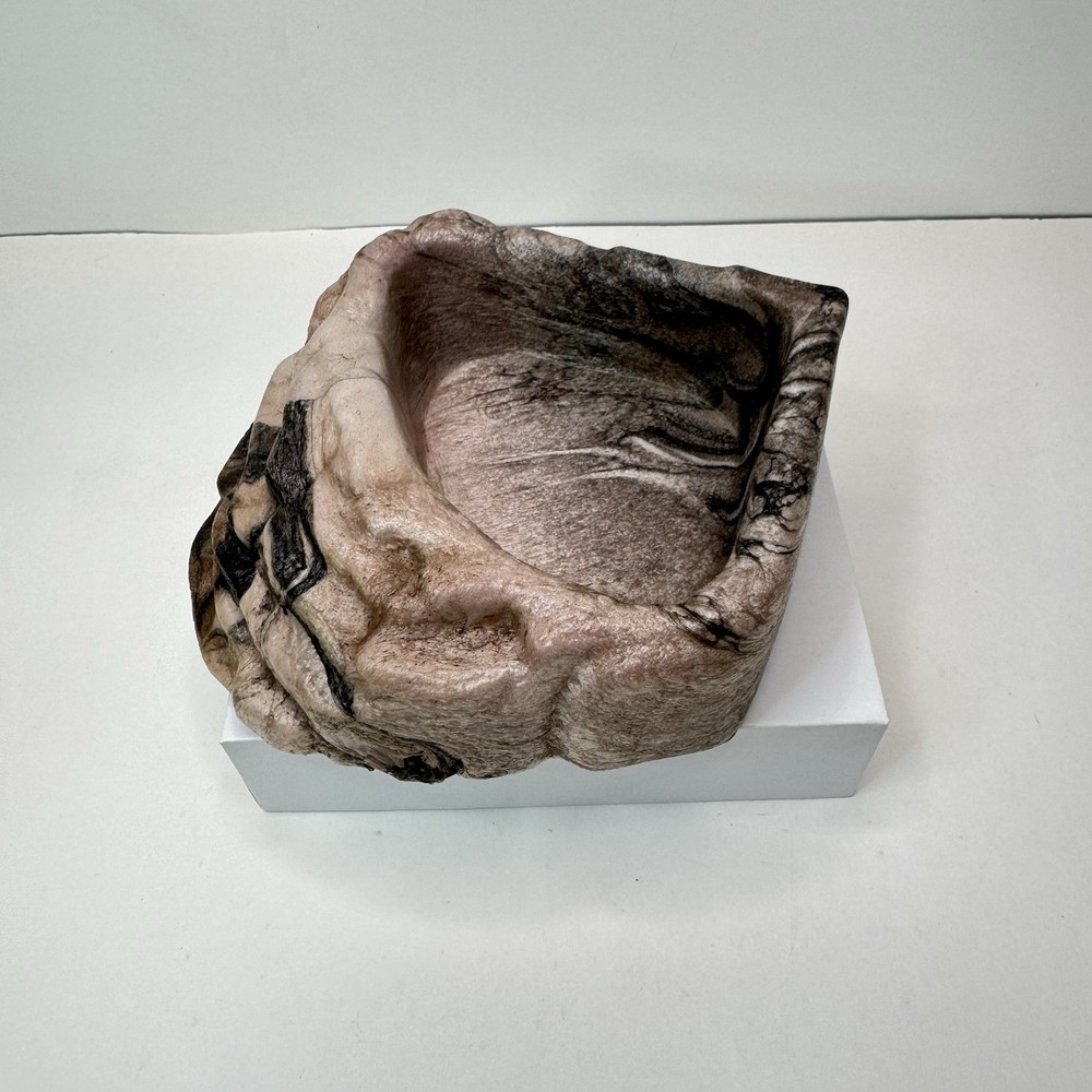 Zoo Med Repti Rock Corner Bowl 5” Pink/Gray/Black EUC