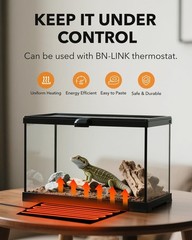 Reptile Heating Pad 8″x12″ 16W – Waterproof Under Tank Heater for Reptiles