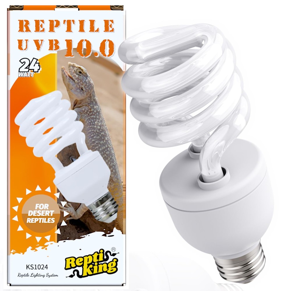 ReptiKing UVB Reptile Light, 10.0 24W, UVA 24 Watts, Uvb10.0