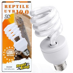 ReptiKing UVB Reptile Light, 10.0 24W, UVA 24 Watts, Uvb10.0