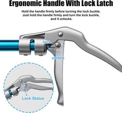 60″ Professional All-Aluminum Alloy Snake Tong Reptile Grabber Tool with Lock