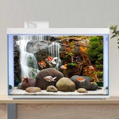 AWERT 48×18 inches Waterfall Terrarium Background Tropical Aquarium Backgroun…