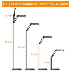 Reptile Lamp Stand Reptile Light Stand (15.7inch to 74.3inch) with 360° Adjus…