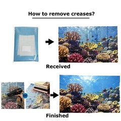 4 Pack Aquarium Background, 30×18 Inch Polyester Cloth Decor for Fish Tank, S…