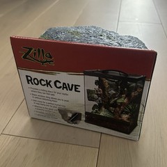 Zilla Vertical Rock Cave Reptile Decor Wall Mount for Snake Enclosures