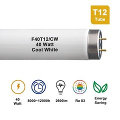 (6 Pack) F40T12 48 inch luorescent Bulbs,T12 4 Foot Linear Fluorescent Tube,4…