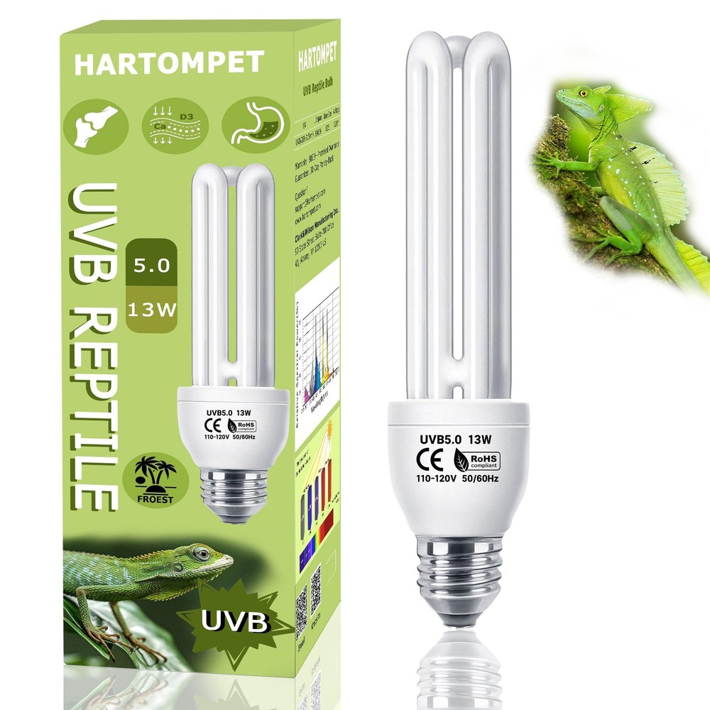 Egg Linear UVA UVB Lamp 10.0 23W, Desert Habitat Lighting, Compact Terrarium …