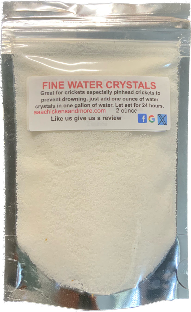 2 oz FINE WATER CRYSTALS FOR DUBAI ROACHES, FEEDER CRICKETS ￼, BEARDED DRAGON ￼