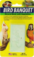 Zoo Med Bird Banquet Mineral Block Supplement For Birds 5-Ounces 3-Pack