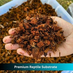 Premium Coconut Chip Substrate for Reptiles – 10 LB Block in Carton Box, E