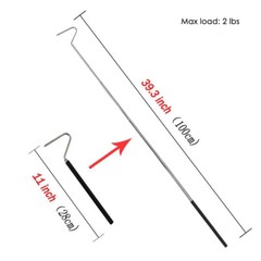Heavy Duty Snake Tongs & Hook Reptile Grabber Catcher Stick Handling Tool Pick
