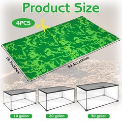 4 Pcs Reptile Carpet 39’’ x 20’’ Terrarium Floor Liner Reptiles Cage Mat Rept…