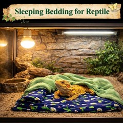 Bearded Dragon Tank Accessories, Reptile Bedding Hammock Soft Fabric Warm Sle…