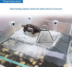 Hanging Turtle Basking Platform, Adjustable Acrylic Aquatic Reptile Turtle Tank