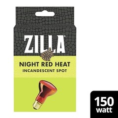 Zilla Incandescent Spot Bulb For Reptiles Night Red Terrarium Heat Light Bulb