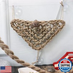 Oooct Hermit Crab Climbing Toys, Seagrass Mat Lizard Hammock with Suction Cup