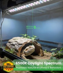 REPTITRIP 19.6″ T5 UVB LED Reptile Light Bearded Dragon