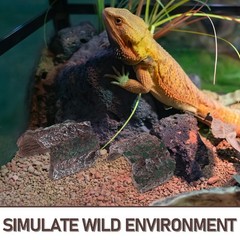 4Pcs Reptile Hideout Cave with Realistic Bark Design for Lizard Snake Tank Decor