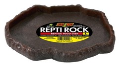 Zoo Med Reptile Rock Food Dish, Large, Colors Large (10″l x 1″w x 8″h), Gray