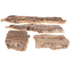 4Pcs Light Brown Tree Bark Decor for Reptile Hide and Terrarium Accessories