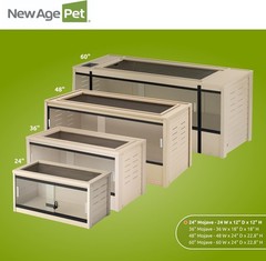 Glass Front Reptile Habitat Enclosure, Easy to Clean Design []