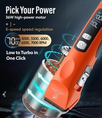 Professional Dog Grooming Clippers with 17H Runtime & Replaceable 440C Blade,…