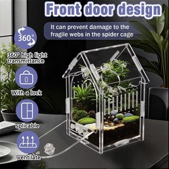 Acrylic Jumping Spider Enclosure | Magnetic Latch | 1200ml Capacity