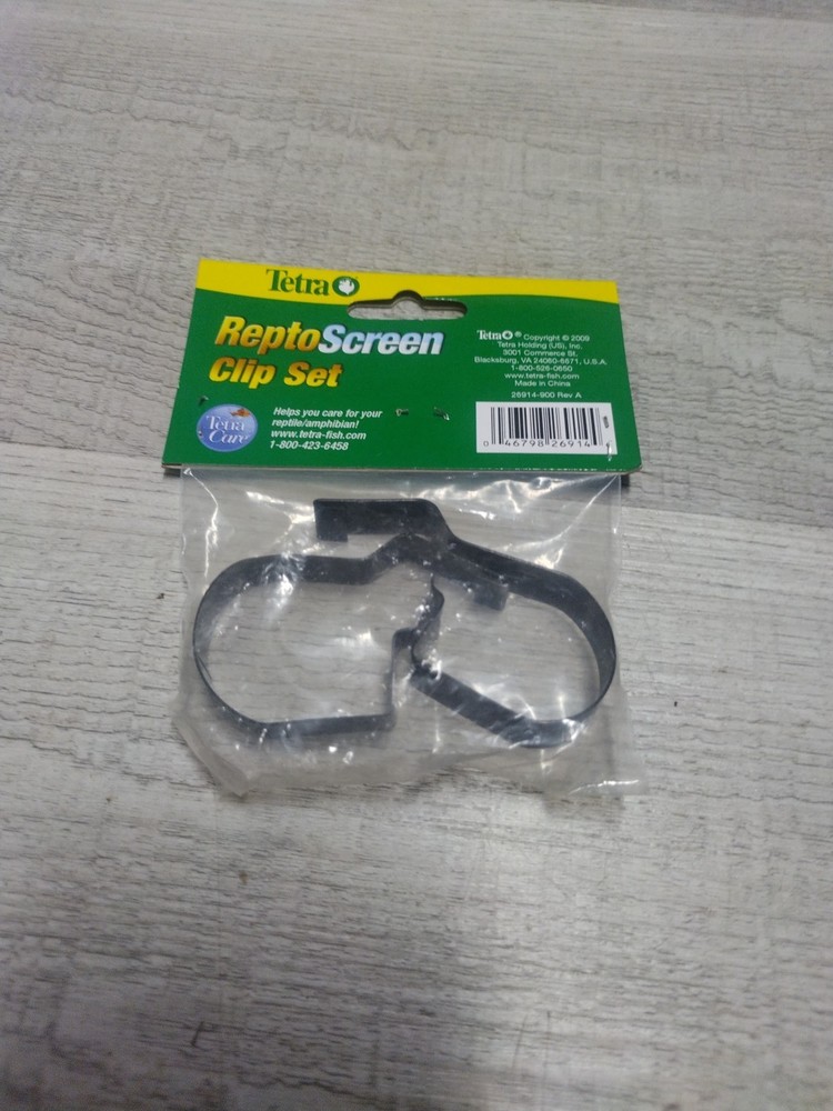 NEW Tetra Reptoscreen Clip Set -Holds Screen Cover Securely to Aquarium Frame